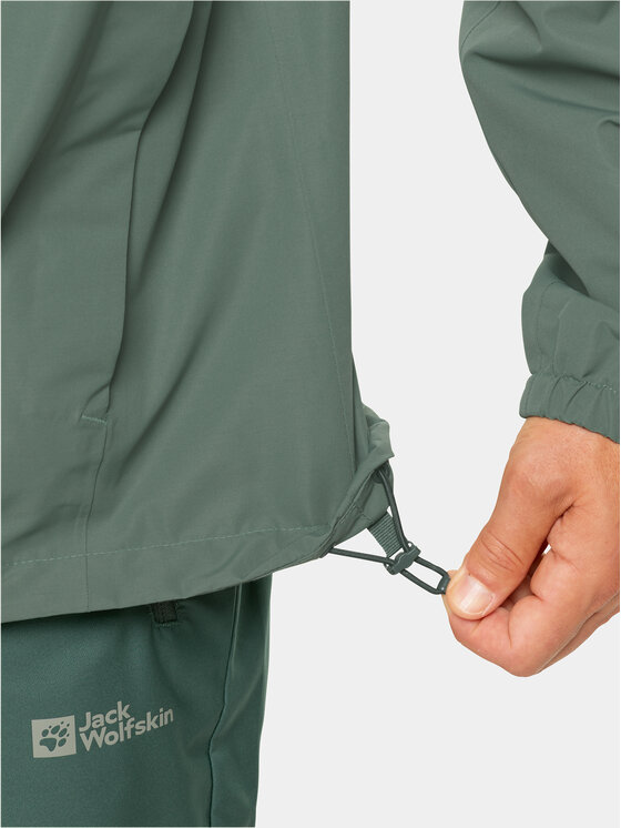 Jack Wolfskin Jack Wolfskin Яке за дъжд Stormy Point 1111142 Зелен Regular Fit