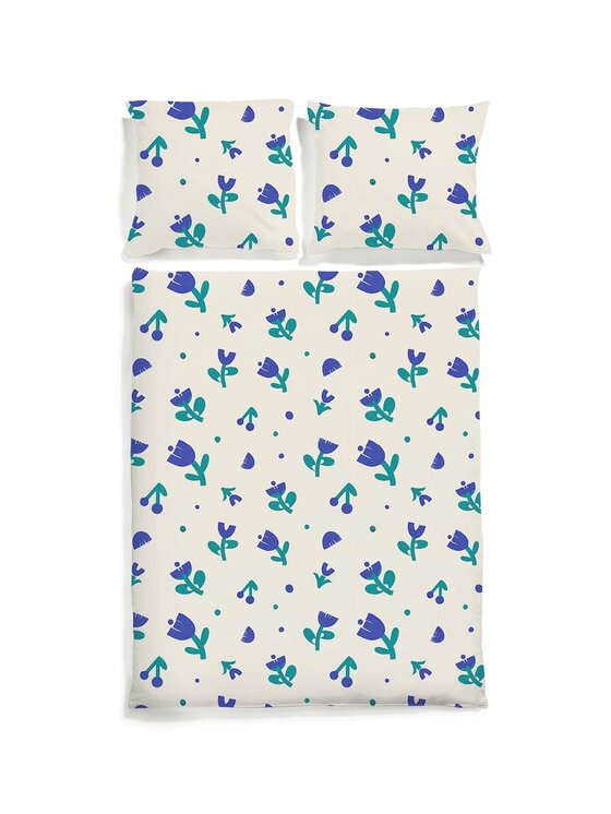 White pocket White pocket Komplet pościeli we wzory Beżowy