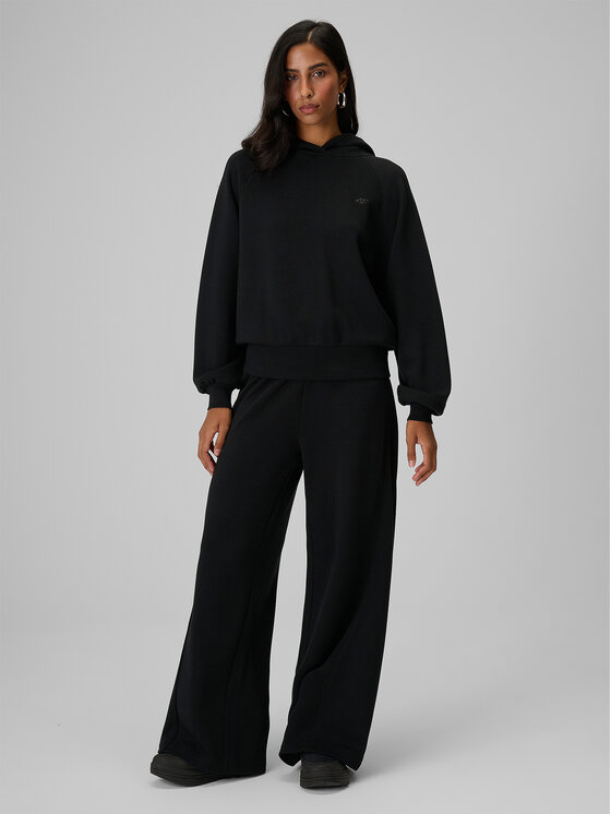 4F 4F Spodnie dresowe ESSENTIAL Czarny Regular Fit