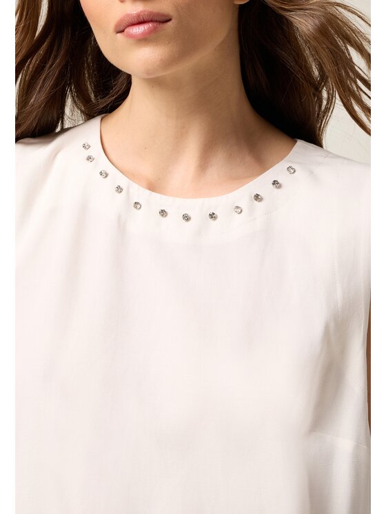 Oltre Oltre Blusa 2009R003097N021 Bianco Regular Fit