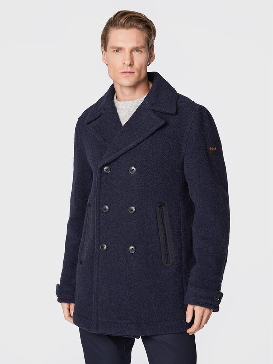 Cappotto di lana Oltegra 50476809 Blu scuro