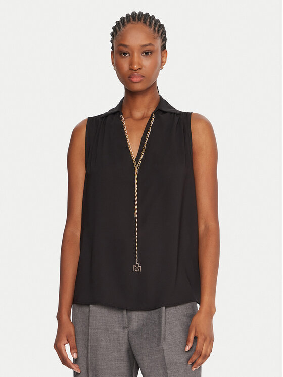 Rinascimento Rinascimento Bluză CFC0125726003 Negru Regular Fit