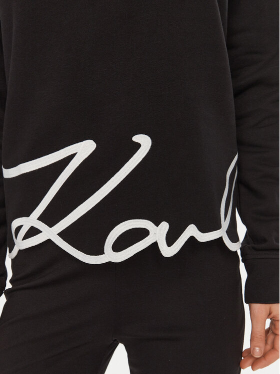KARL LAGERFELD KARL LAGERFELD Μπλούζα A1W20010 Μαύρο Regular Fit