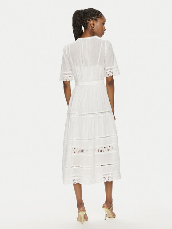 Gap Gap Sukienka letnia 880287-02 Biały Regular Fit