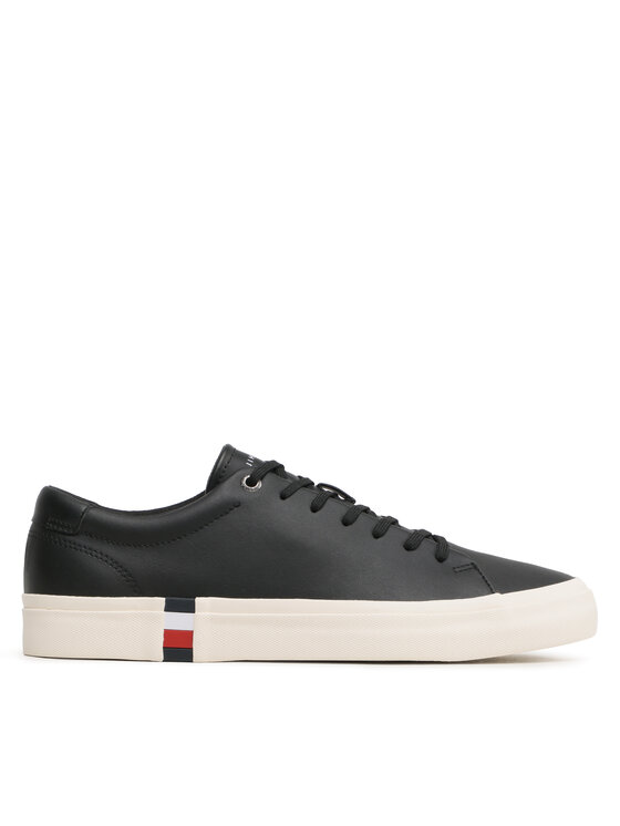 Tommy Hilfiger Tommy Hilfiger Kedai Corporate Leather Detal Vulc FM0FM04589 Juoda