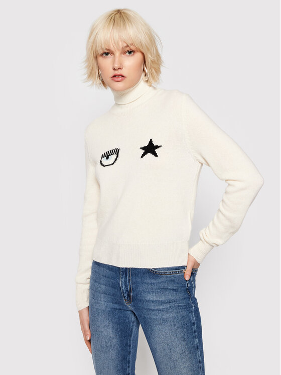 Chiara Ferragni Chiara Ferragni Гольф 71CBFM02 Бежевий Regular Fit