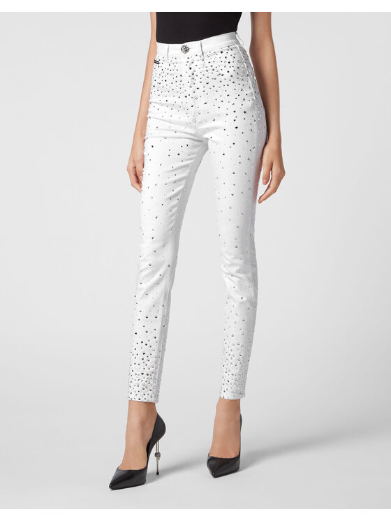 PHILIPP PLEIN PHILIPP PLEIN Jeansy 2867 Biały Slim Fit
