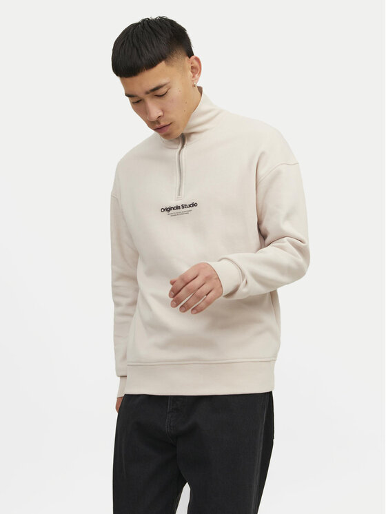 Jack&Jones Majica Dugih Rukava Vesterbro 12241777 Bež Relaxed Fit