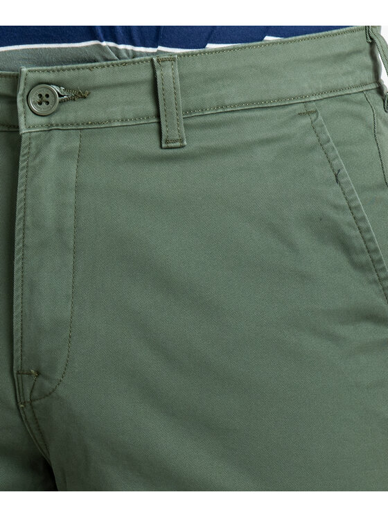 Lee Lee Szorty materiałowe Regular Chino Short Zielony Slim Fit