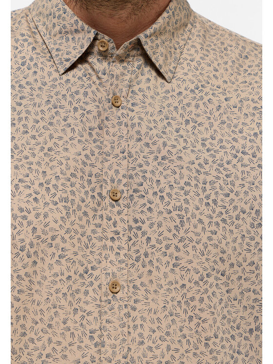 Mustang Mustang Camicia ELMORE Beige Regular Fit