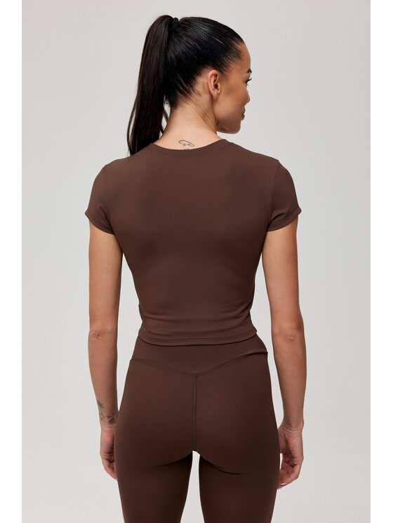 ROUGH RADICAL ROUGH RADICAL Koszulka techniczna ZOYA CLASSIC Brązowy Slim Fit
