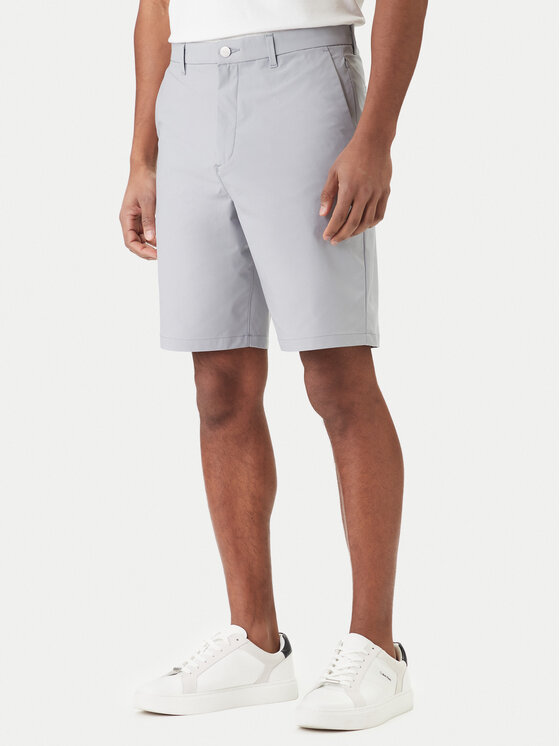 Calvin Klein Pantalon scurți din material LV04LB613G Gri Straight Fit