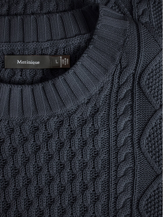 Matinique Matinique Sweter Triton 30207487 Granatowy Regular Fit
