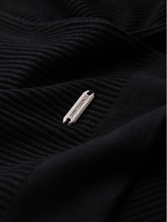 Ombre Ombre T-Shirt OM-TSCT-0304 Czarny Slim Fit