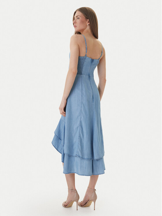 Guess Guess Džinsinė suknelė W6GK89 D0908 Mėlyna Slim Fit