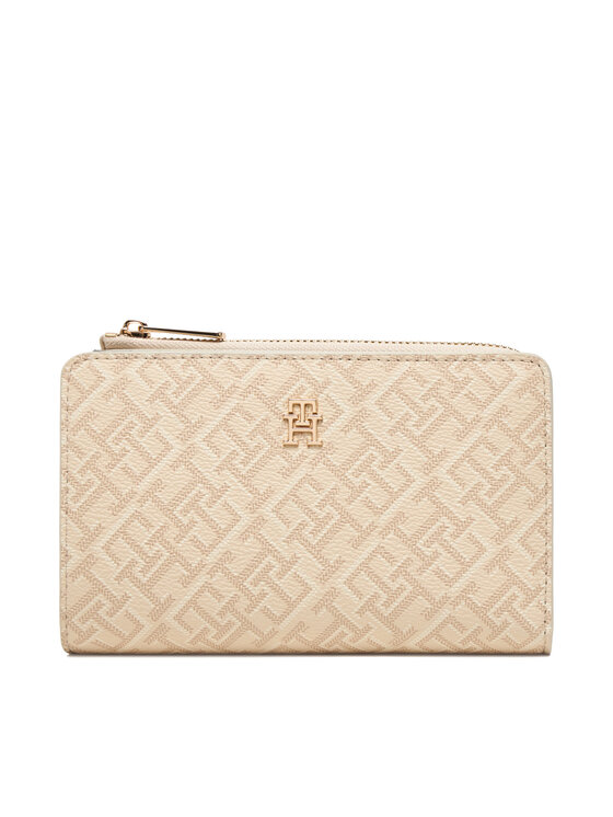 Tommy Hilfiger Tommy Hilfiger Portofel Th Icon Bifold Wallet Monoplay AW0AW18594 Bej