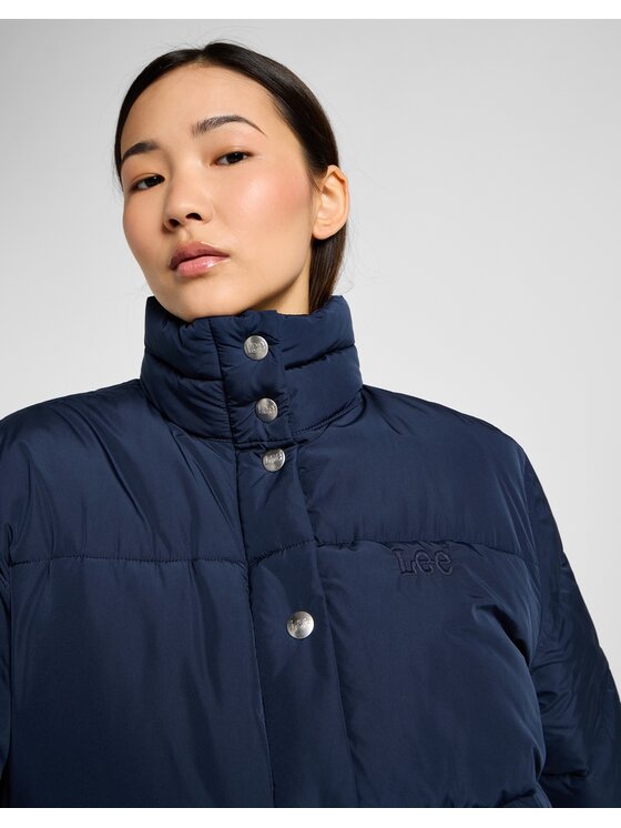 Lee Lee Kurtka puchowa RELAXED SHORT PUFFER JACKET Granatowy Regular Fit
