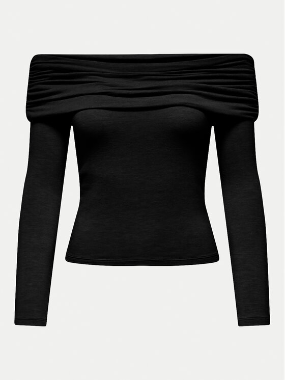 ONLY ONLY Blúzka Glamour 15339759 Čierna Slim Fit