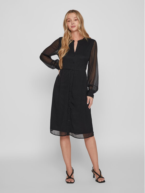 Vila Vila Igapäevane kleit Falia 14084475 Must Regular Fit