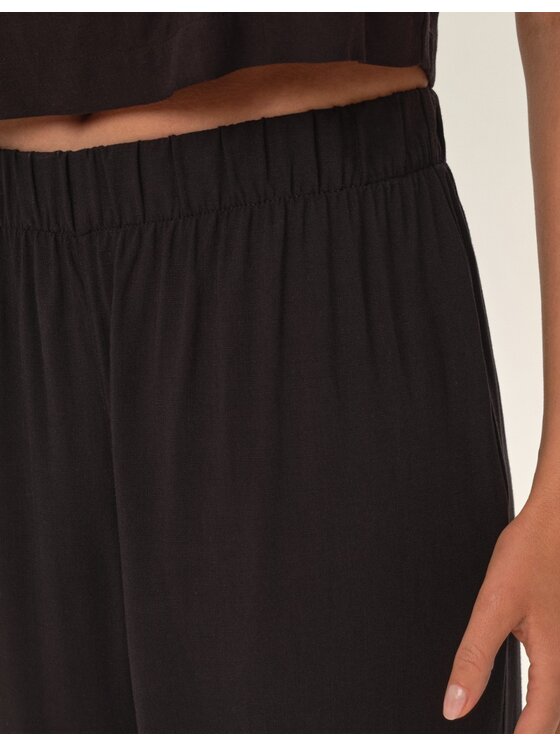 Esotiq Esotiq Piżama 42048 Czarny Loose Fit
