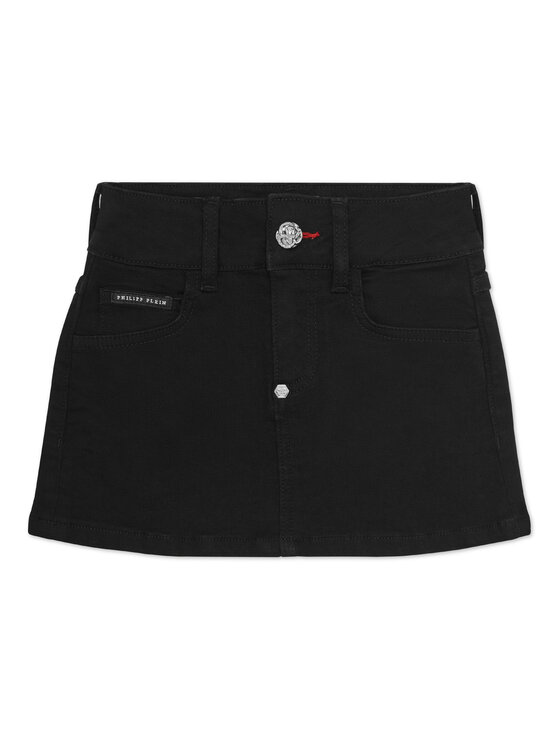 PHILIPP PLEIN PHILIPP PLEIN Gonna di jeans 20157 Nero Comfort Fit