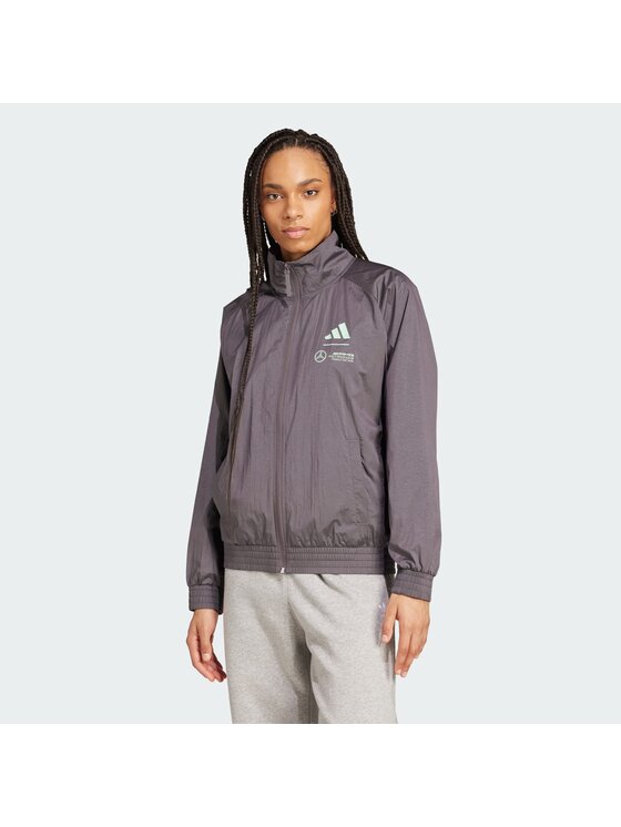 adidas adidas Kurtka do biegania 148013 Szary Loose Fit