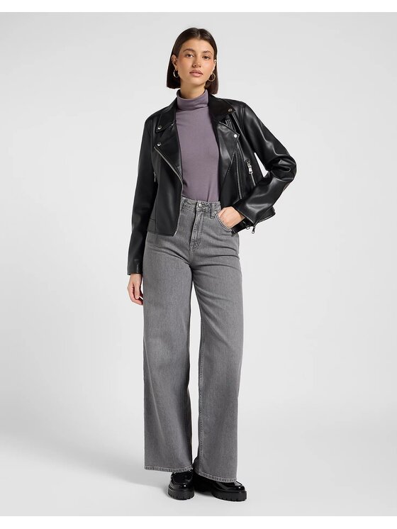 Lee Lee Kurtka przejściowa MOTO JACKET Czarny Regular Fit