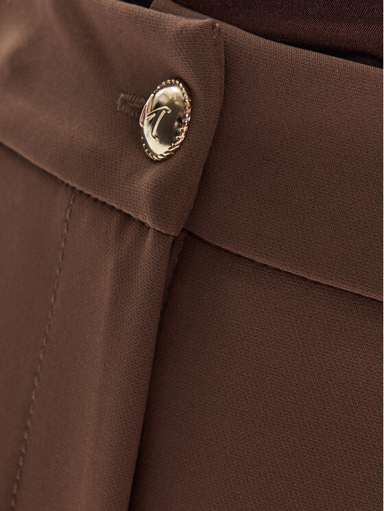 Maryley Maryley Pantaloni di tessuto 24IB52Z/M19/43WO Marrone Regular Fit