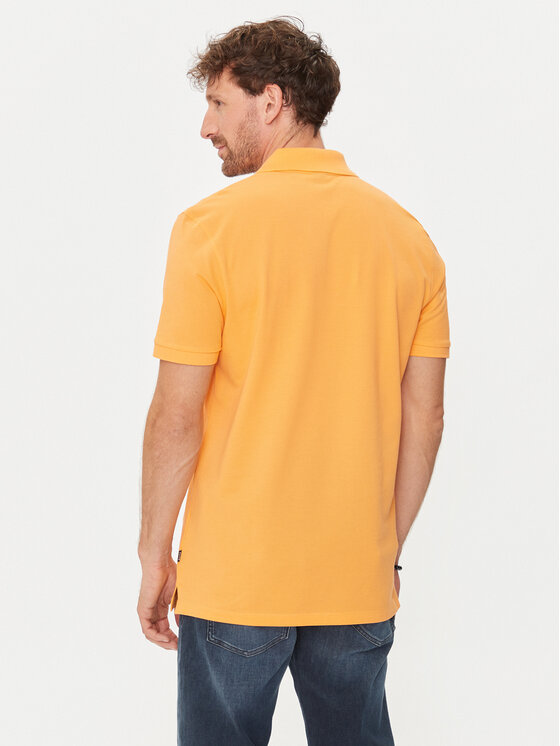 BOSS BOSS Тениска с яка и копчета Pallas 50468301 Жълт Regular Fit