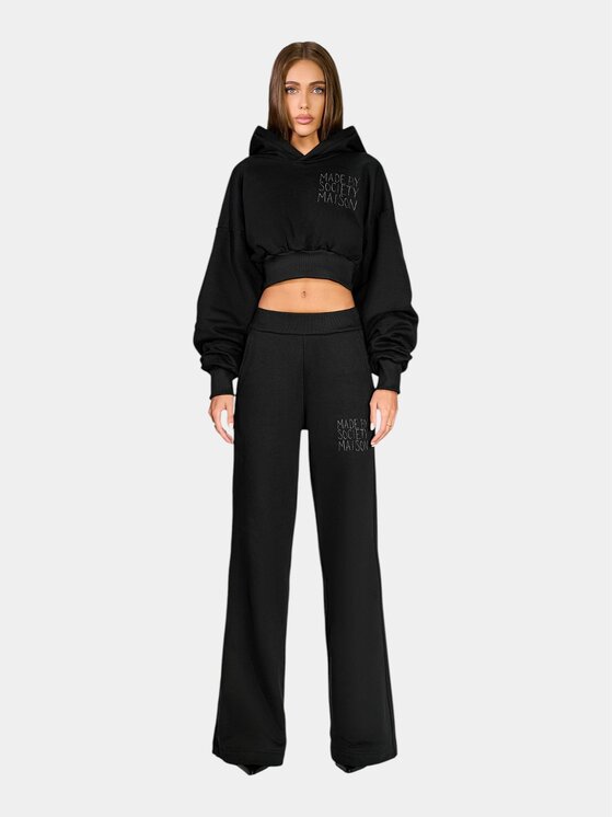 MADE BY SOCIETY MADE BY SOCIETY Kurtka anorak UNFOLD Hoodie - H27521 Czarny Basic Fit