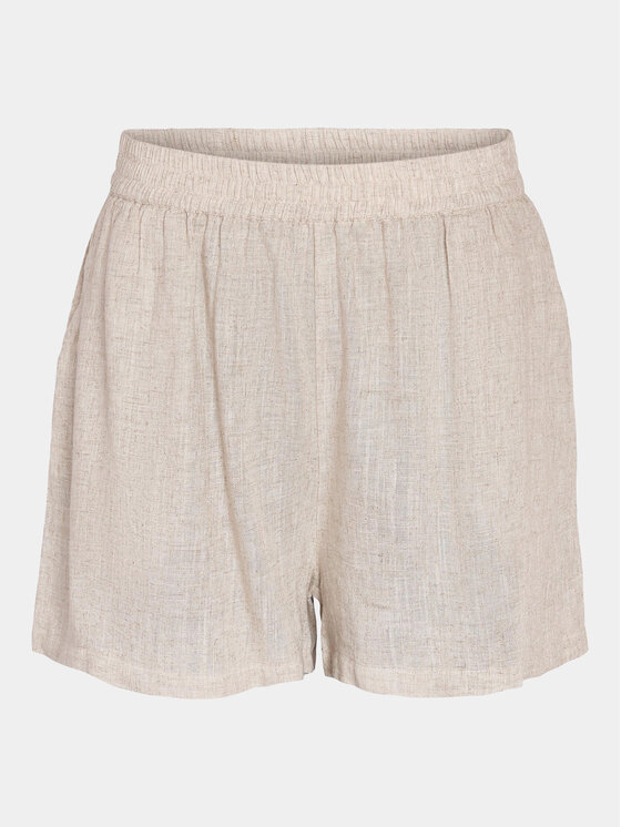 Noisy May Noisy May Pantalon scurți din material Leilani 27028732 Bej Regular Fit