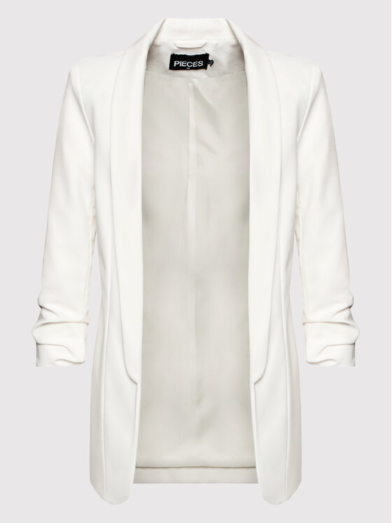 Pieces Pieces Marynarka Boss 17090996 Biały Regular Fit