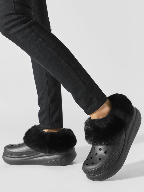 Crocs Crocs Şlapi Crocs Furever Crush Clog 208446 Negru