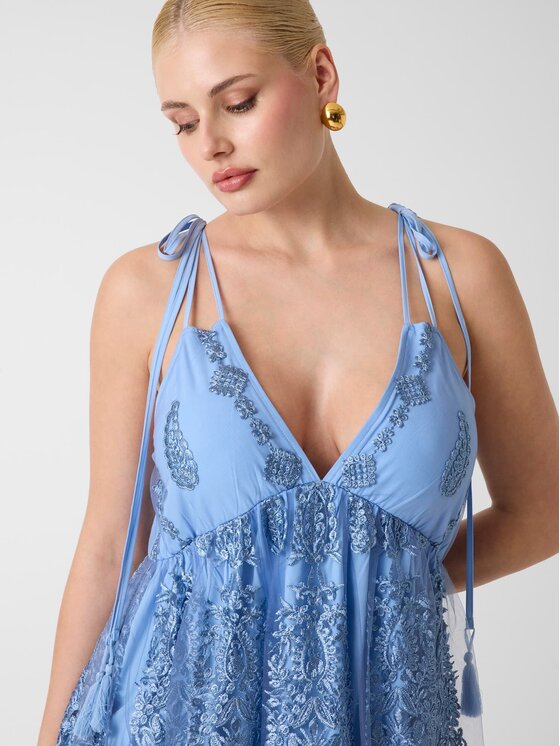 Guess Guess Sukienka codzienna 183130 Niebieski Classic Fit