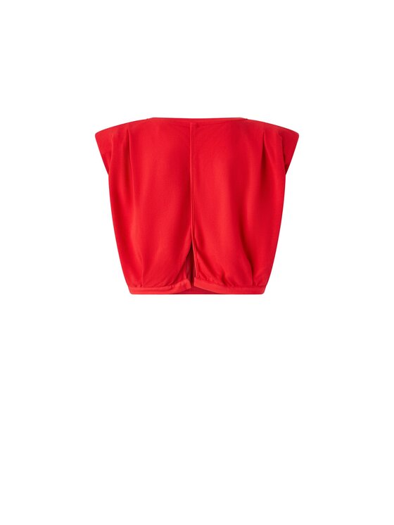 PINKO PINKO Bluzka Maracaibo maglia piquet di cotone Czerwony Cropped Fit