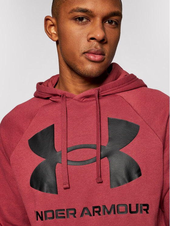 Under Armour Under Armour Bluza Rival Fleece Big Logo 1357093 Bordowy Loose Fit