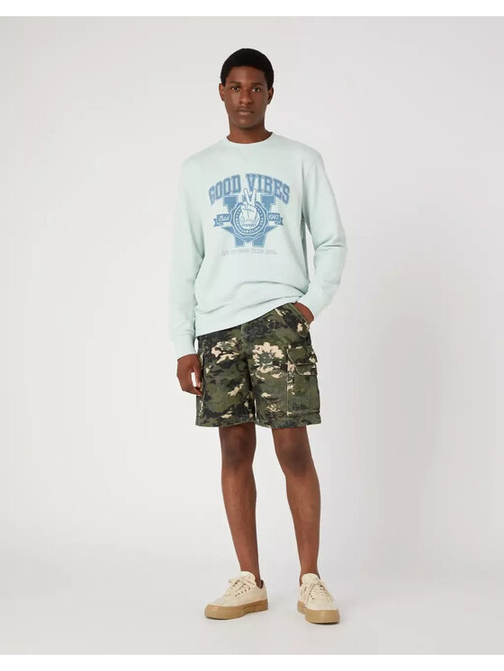 Wrangler Wrangler Szorty materiałowe CASEY CARGO SHORT Kolorowy Regular Fit