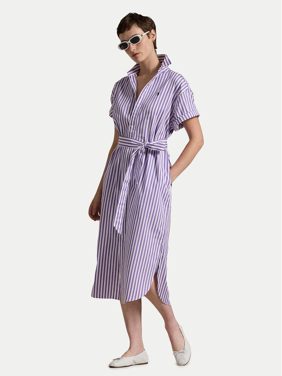 Polo Ralph Lauren Košeľové šaty 211959911002 Fialová Regular Fit