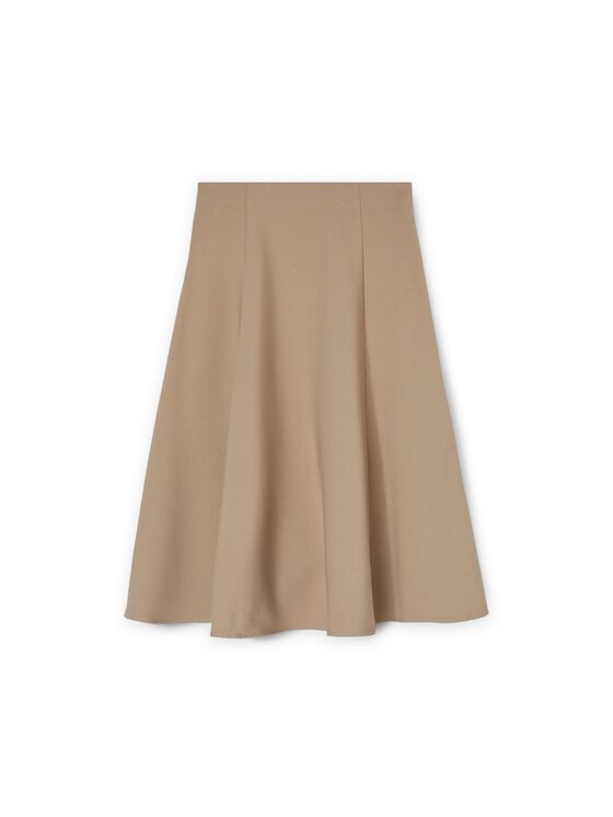 Motivi Motivi Spódnica midi 1180Q001016N022 Écru Flared Fit