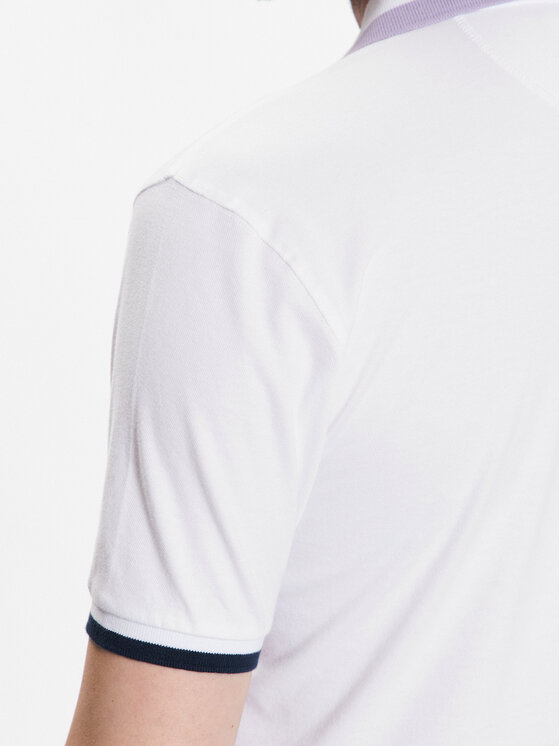 La Martina La Martina Polo majica VMP006 PK001 Bela Slim Fit