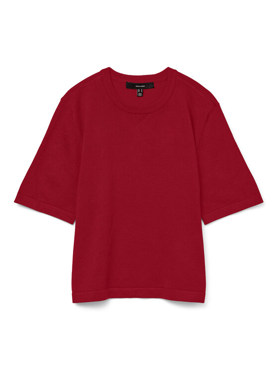 Vero Moda Vero Moda Pulover Silje 10320460 Temno rdeča Oversize