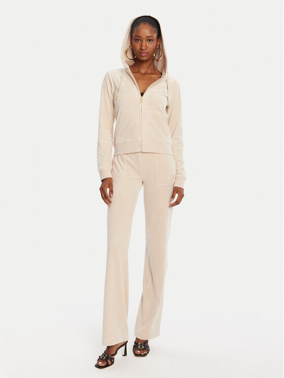 Juicy Couture Juicy Couture Donji dio trenerke Del Ray JCAP180G Bež Regular Fit