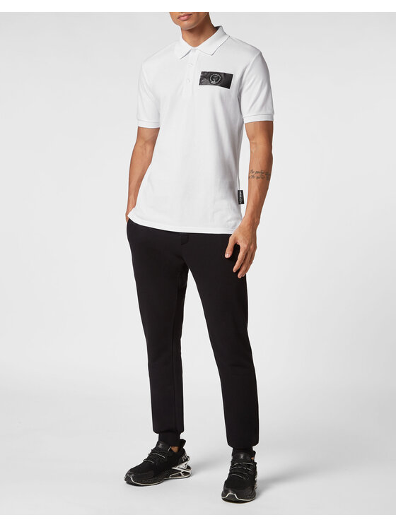 Plein Sport Plein Sport Polo 7833 Biały Slim Fit