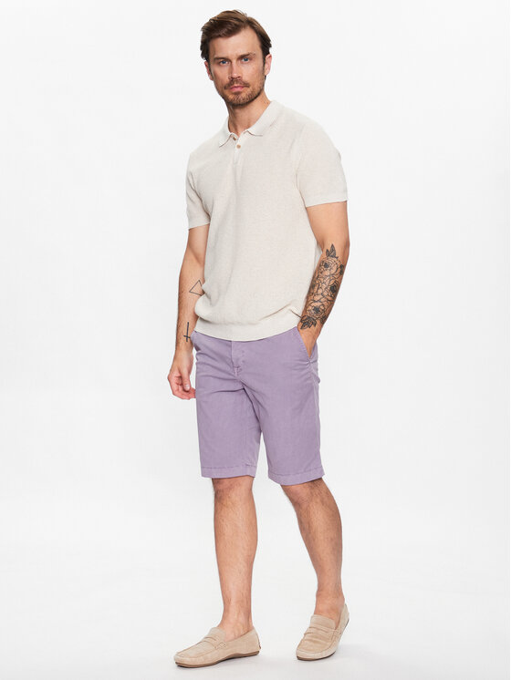 Baldessarini Baldessarini Pantaloncini di tessuto B1 16946/000/2402 Viola Regular Fit