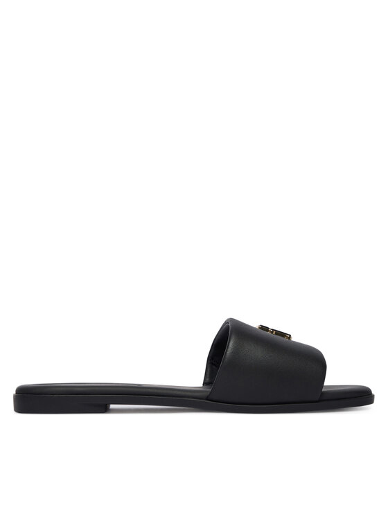 Tommy Hilfiger Tommy Hilfiger Šľapky Th Logo Hardware Leather Mule FW0FW09292 Čierna