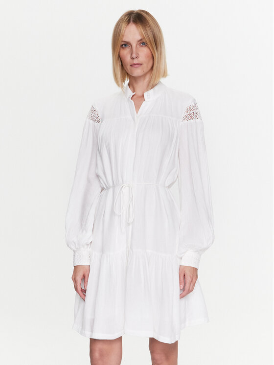Bruuns Bazaar Bruuns Bazaar Vsakodnevna obleka Leora BBW3156 Bela Regular Fit