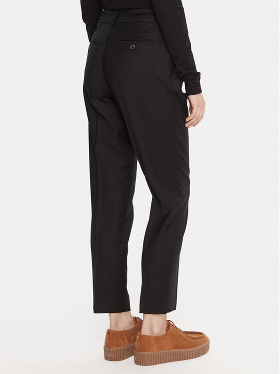 Weekend Max Mara Weekend Max Mara Bavlnené nohavice Caldaia 2525136152 Čierna Regular Fit