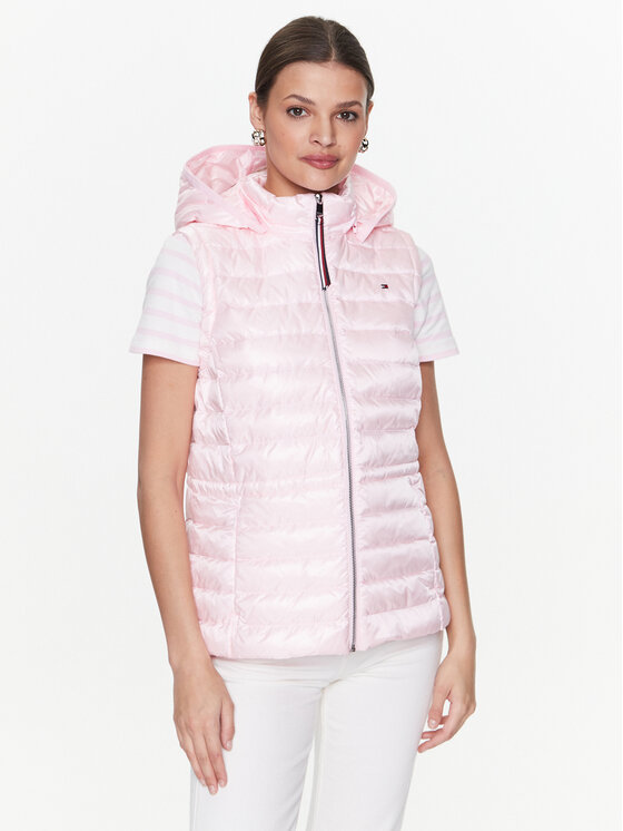 Tommy Hilfiger Vestă WW0WW37265 Roz Regular Fit Femei imagine noua