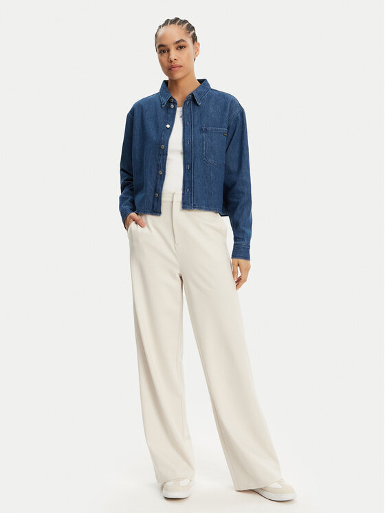 Calvin Klein Jeans Calvin Klein Jeans džínsová košeľa J20J225518 Tmavomodrá Relaxed Fit