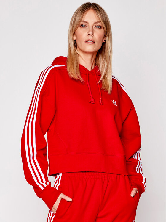 Felpa Adicolor Classics GN2892 Rosso Loose Fit